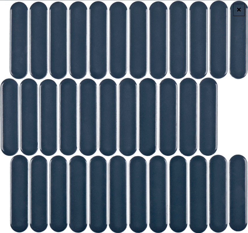 BG BLUE OVAL 12X12 MOSAIC - Tiles and Deco