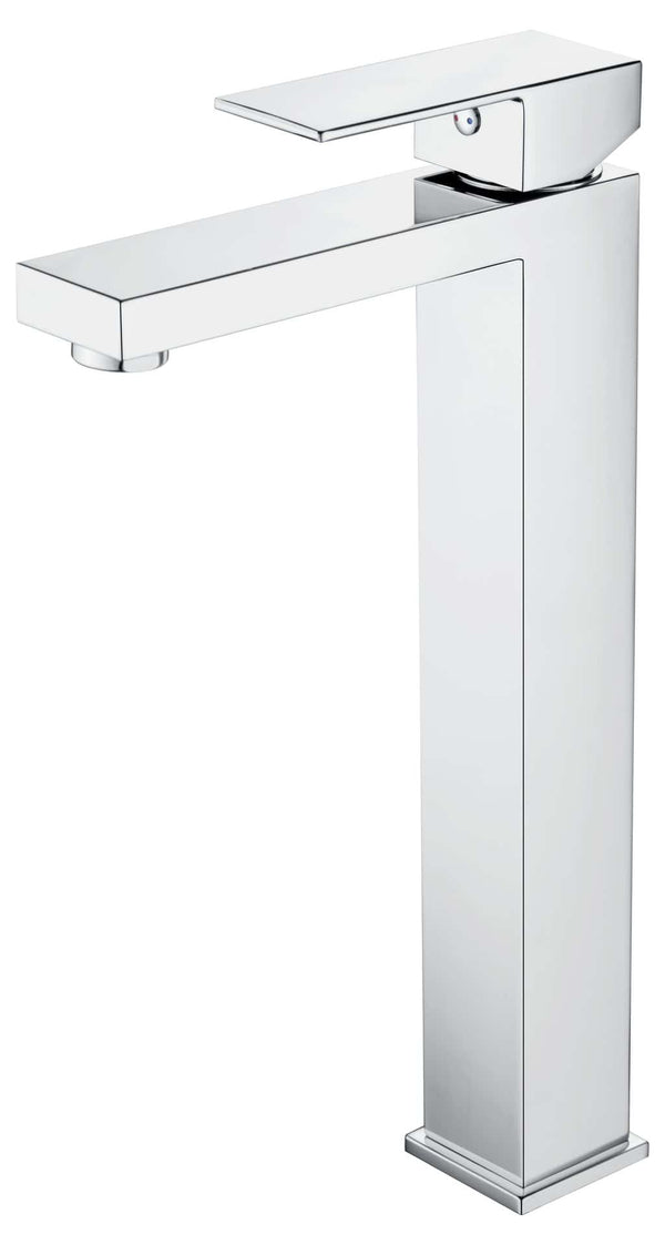 Cube - High Neck Vessel bathroom Faucet - Chrome