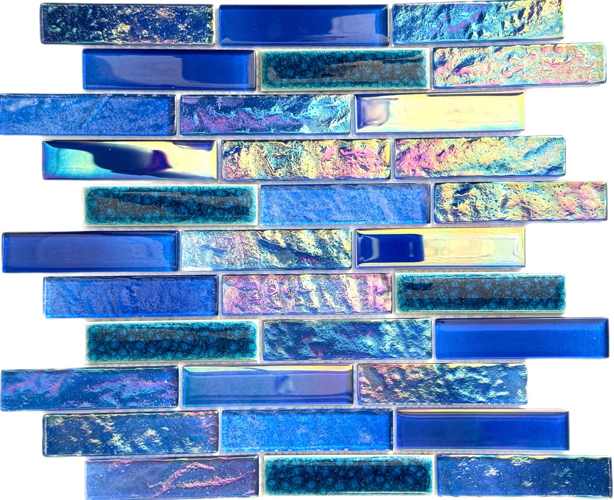 Blue Linear Glass Tile
