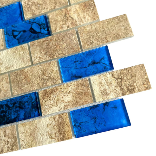 Glass Stone Cobalt - Glass Pool Tile