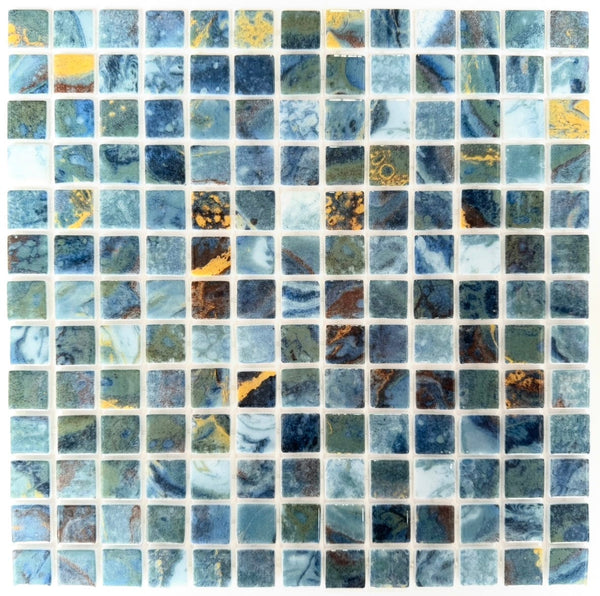 Mythos Dark 1x1 Glass Pool Tile