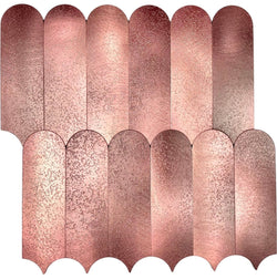 Feather Rose Gold Peel and Stick Aluminum DIY Mosaics - Tiles and Deco