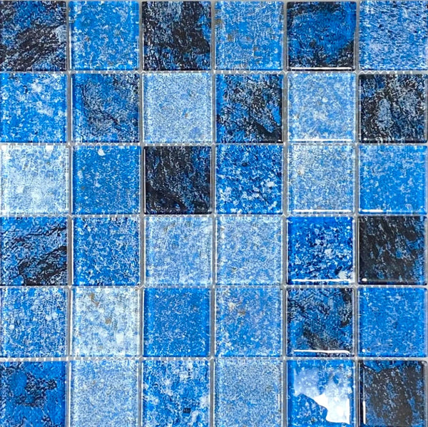 Island Blue Glass Tile 2x2