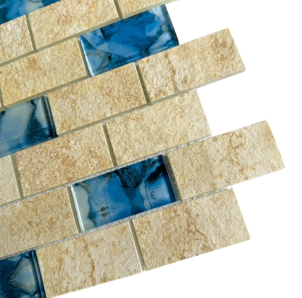 Glass Stone Cream - Glass Pool Tile