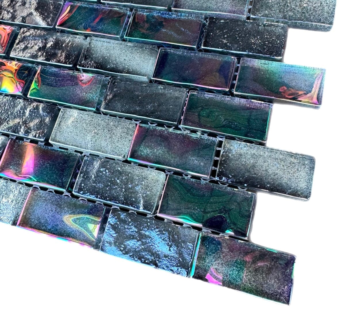 Galaxy Grey Black Glass Tile
