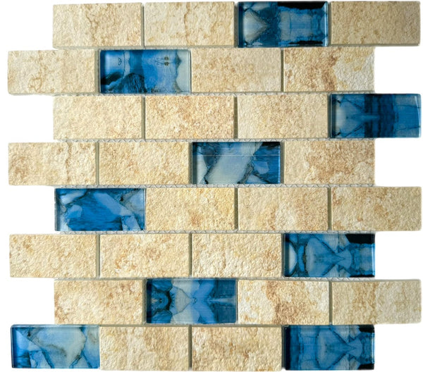 Glass Stone Cream - Glass Pool Tile