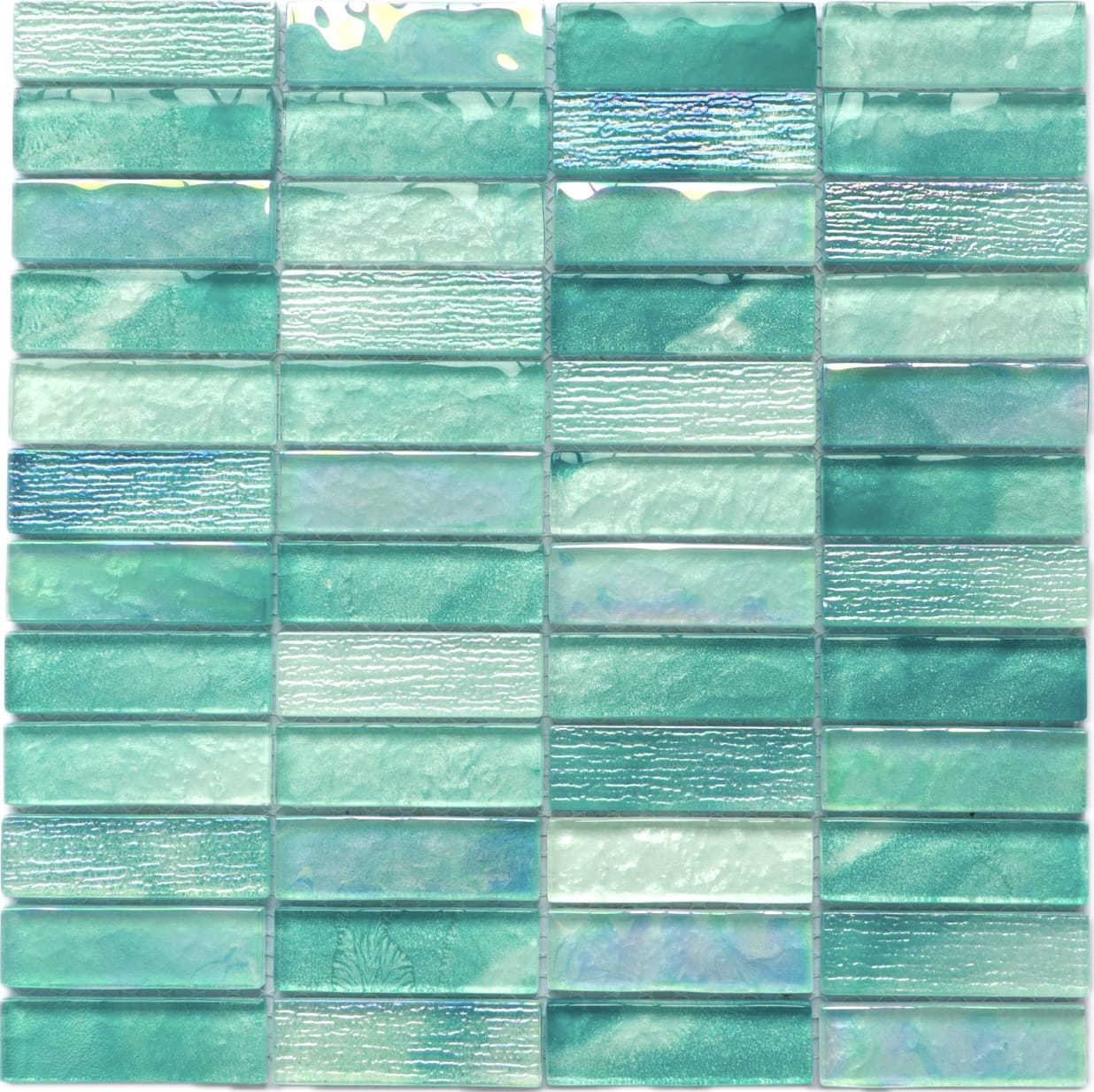 Bali Aqua 1x3 Glass Pool Tile - Tiles and Deco