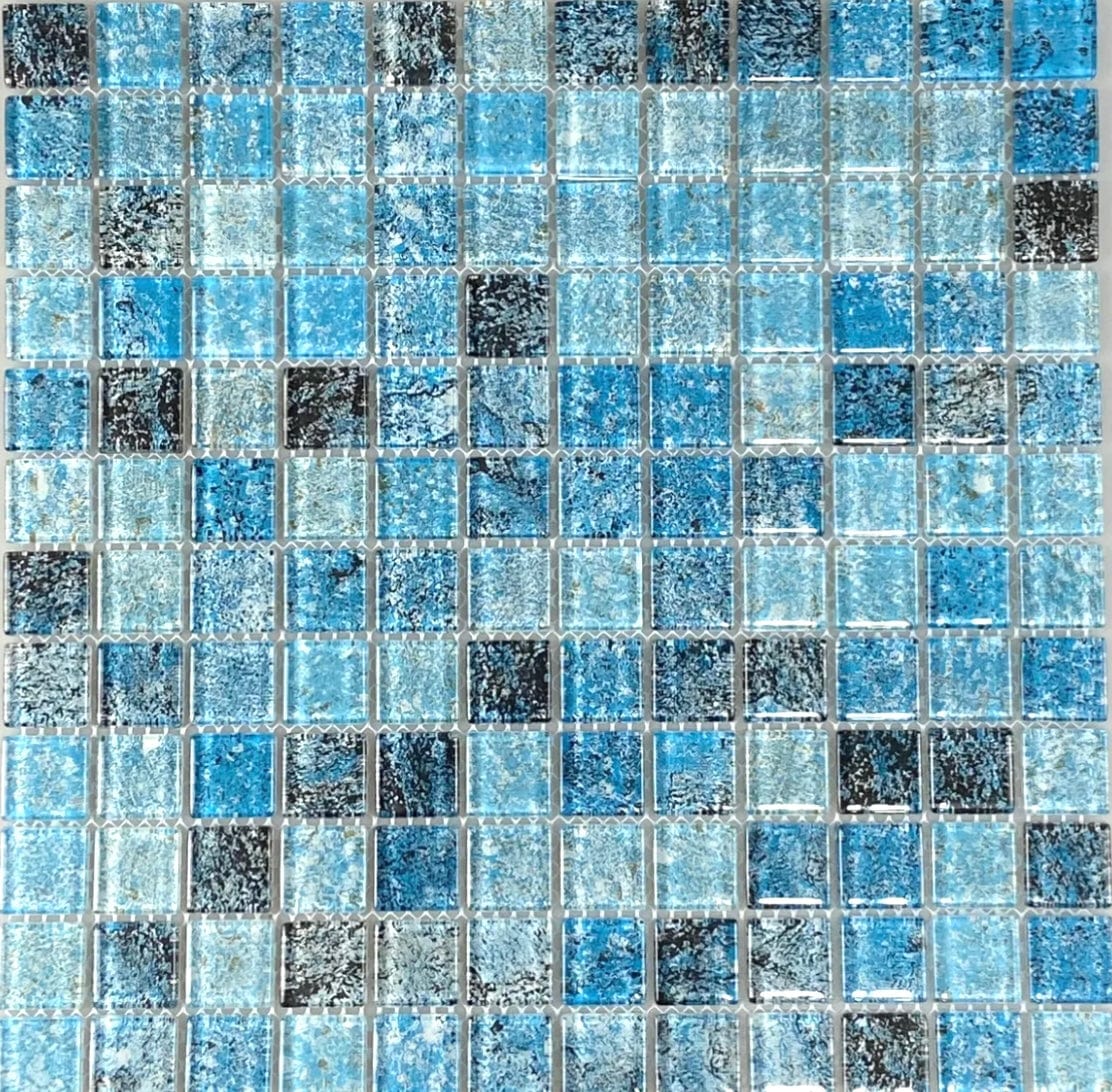 Island Aqua Glass Tile 1x1