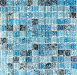 Island Aqua Glass Tile 1x1