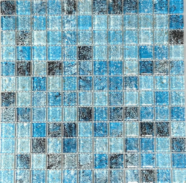 Island Aqua Glass Tile 1x1