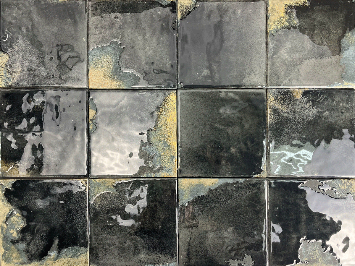 GRANADELLA CARBON 4.5X4.5 Glazed Porcelain Tile - Tiles and Deco