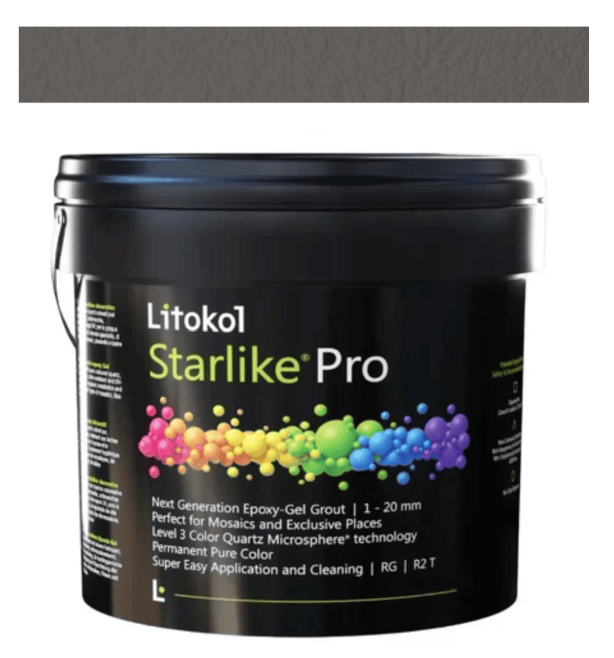 STARLIKE PRO 18 GRIGIO CALCARE, 5.5LB PAIL - TILE GROUT - Tiles and Deco