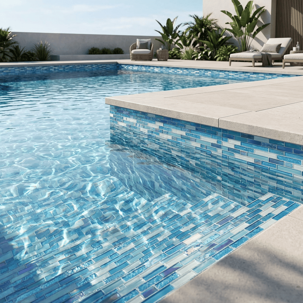 Marlin Mix Linear Glass Pool Tile
