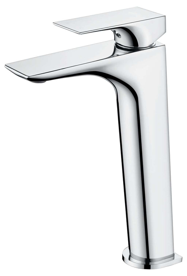 Lean - High Neck Vessel Bathroom Faucet - Chrome