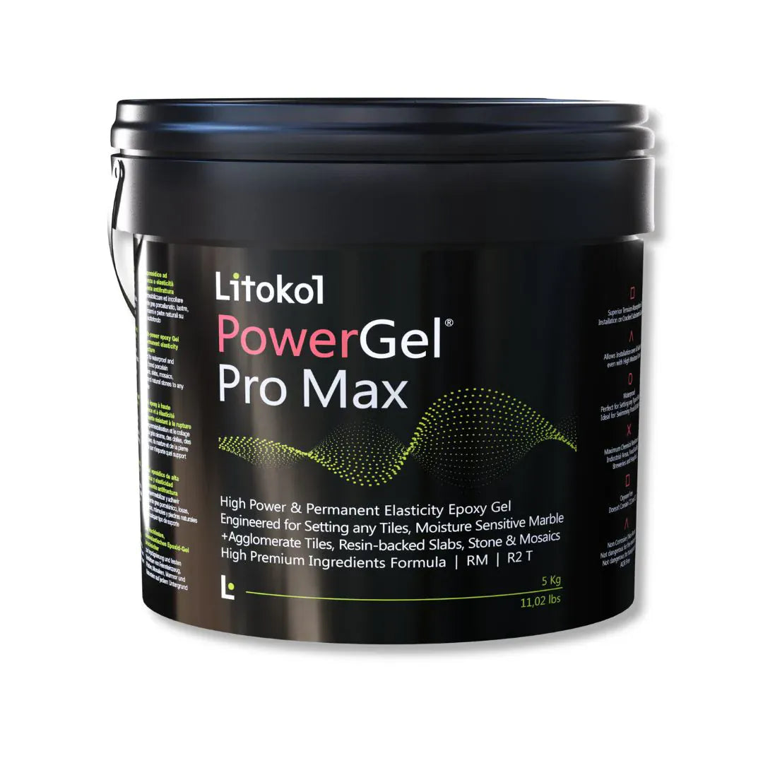PowerGel Pro Max Epoxy Tile Adhesive Thinset 11 lbs Bucket - Tiles and Deco