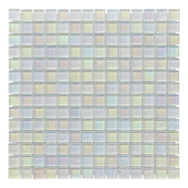 Snow White Glass Tile 1X1 - Tiles and Deco
