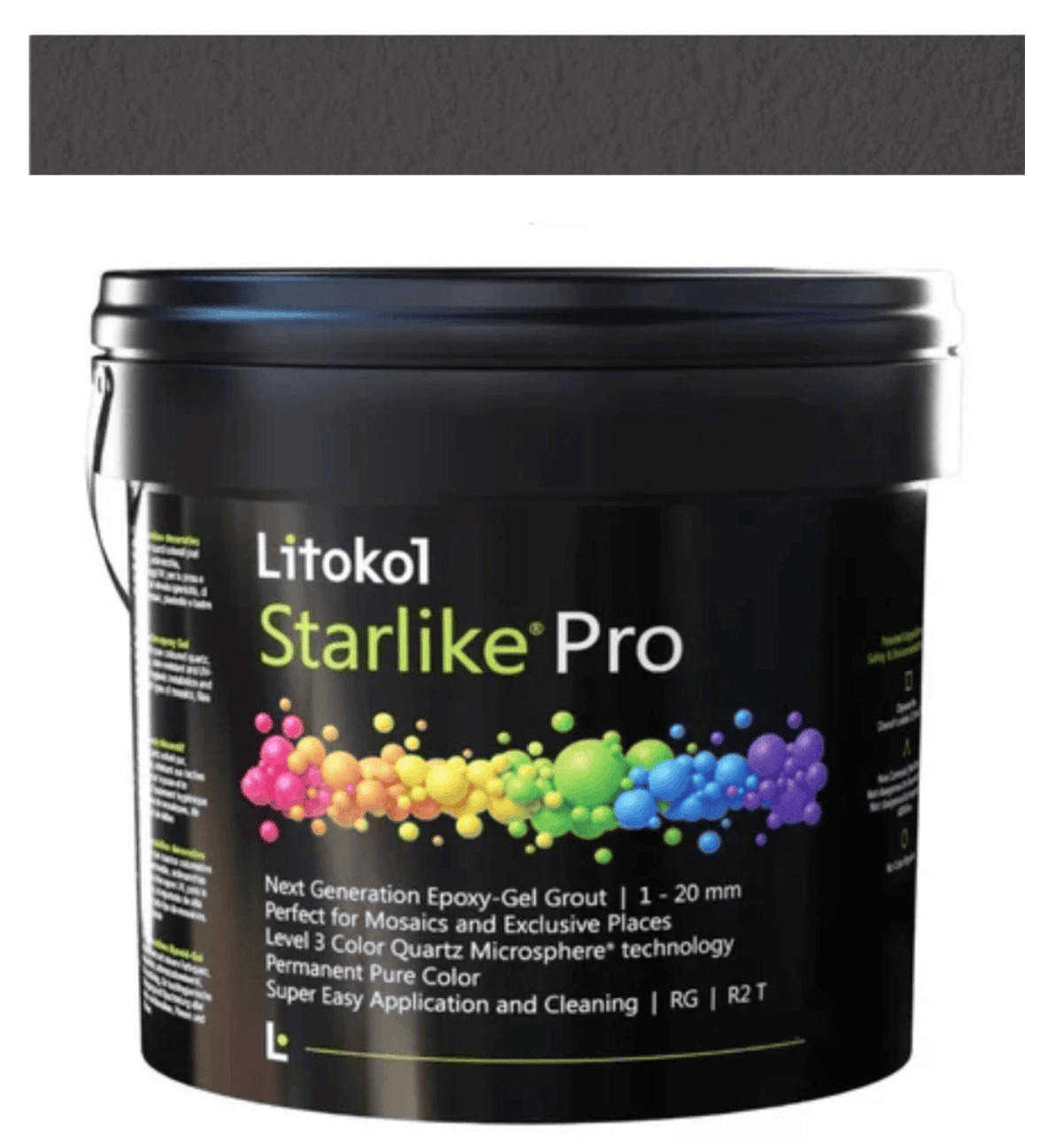 STARLIKE PRO 12 NERO ANTICO, 5.5LB PAIL - TILE GROUT - Tiles and Deco