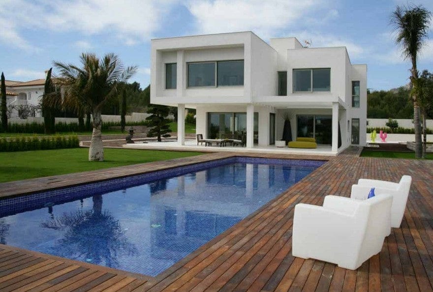 Foggy Nieblas Azul Fuerte Pool Tile