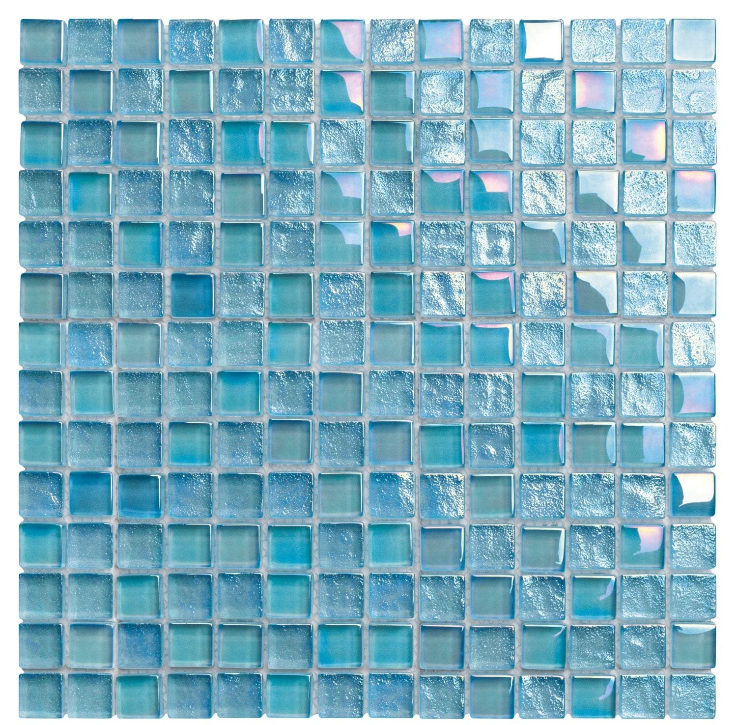 Glare Aquamarine 1x1 Glass Pool Tile neptune