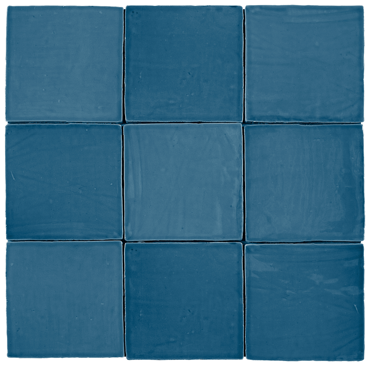 St Tropez Blue Handmade Subway Ceramic Tile 5x5 - Tiles and Deco
