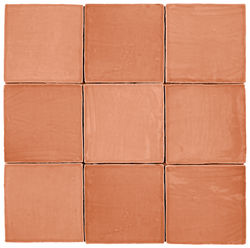 St Tropez Coral Handmade Subway Ceramic Tile 5x5 - Tiles and Deco