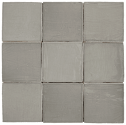 St Tropez Grey Handmade Subway Ceramic Tile 5x5 - Tiles and Deco