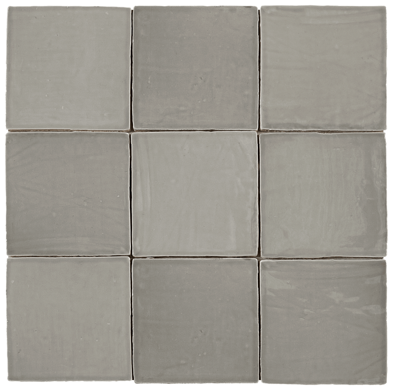 St Tropez Grey Handmade Subway Ceramic Tile 5x5 - Tiles and Deco