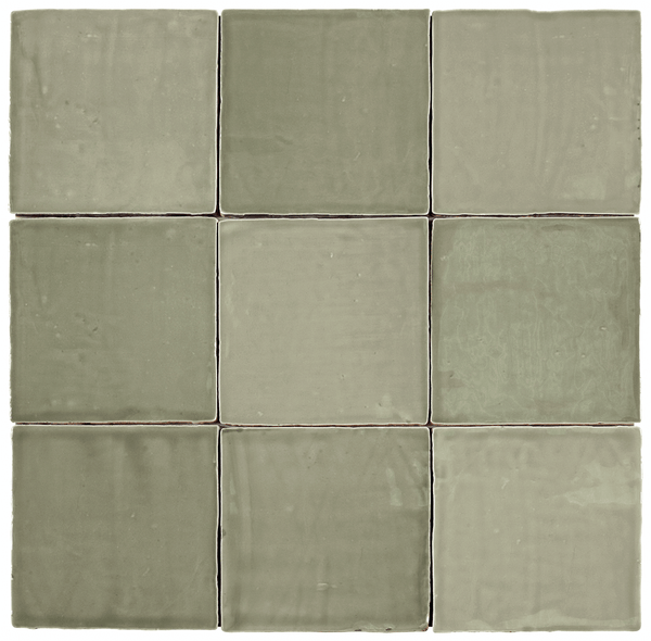 St Tropez Verde Handmade Subway Ceramic Tile 5x5 - Tiles and Deco