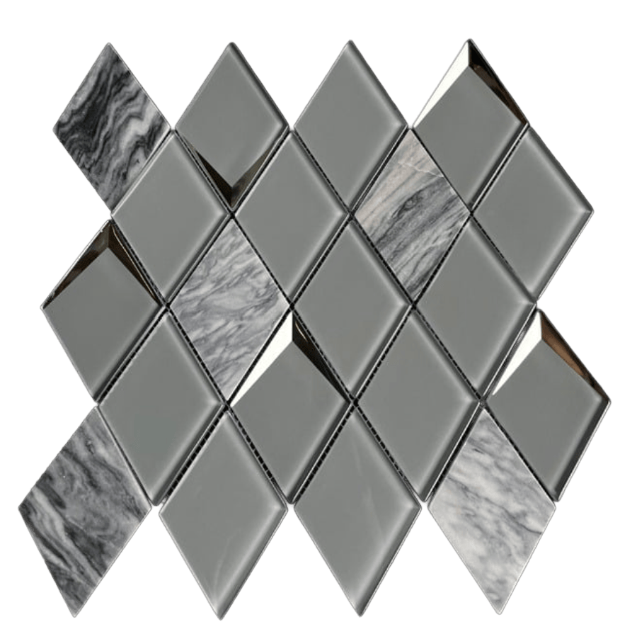 DIAMOND G/S MIRROR Glass Mosaic Tile - Tiles and Deco
