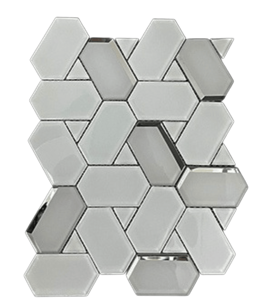 GLASS W/S MIRROR Glass Mosaic Tile - Tiles and Deco