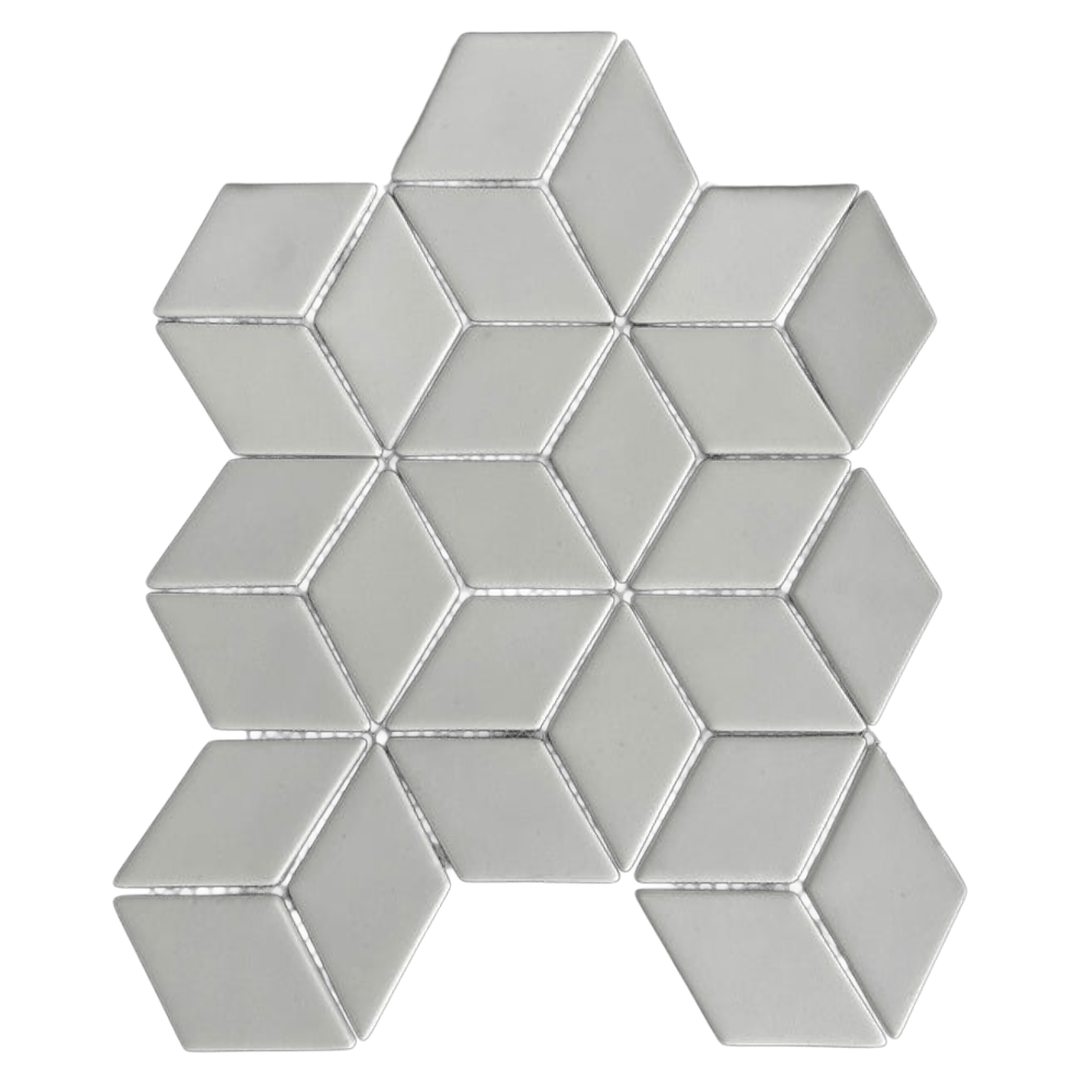 RHOMBUS WHITE Antislip Stone Marble Mosaic Tile - Tiles and Deco