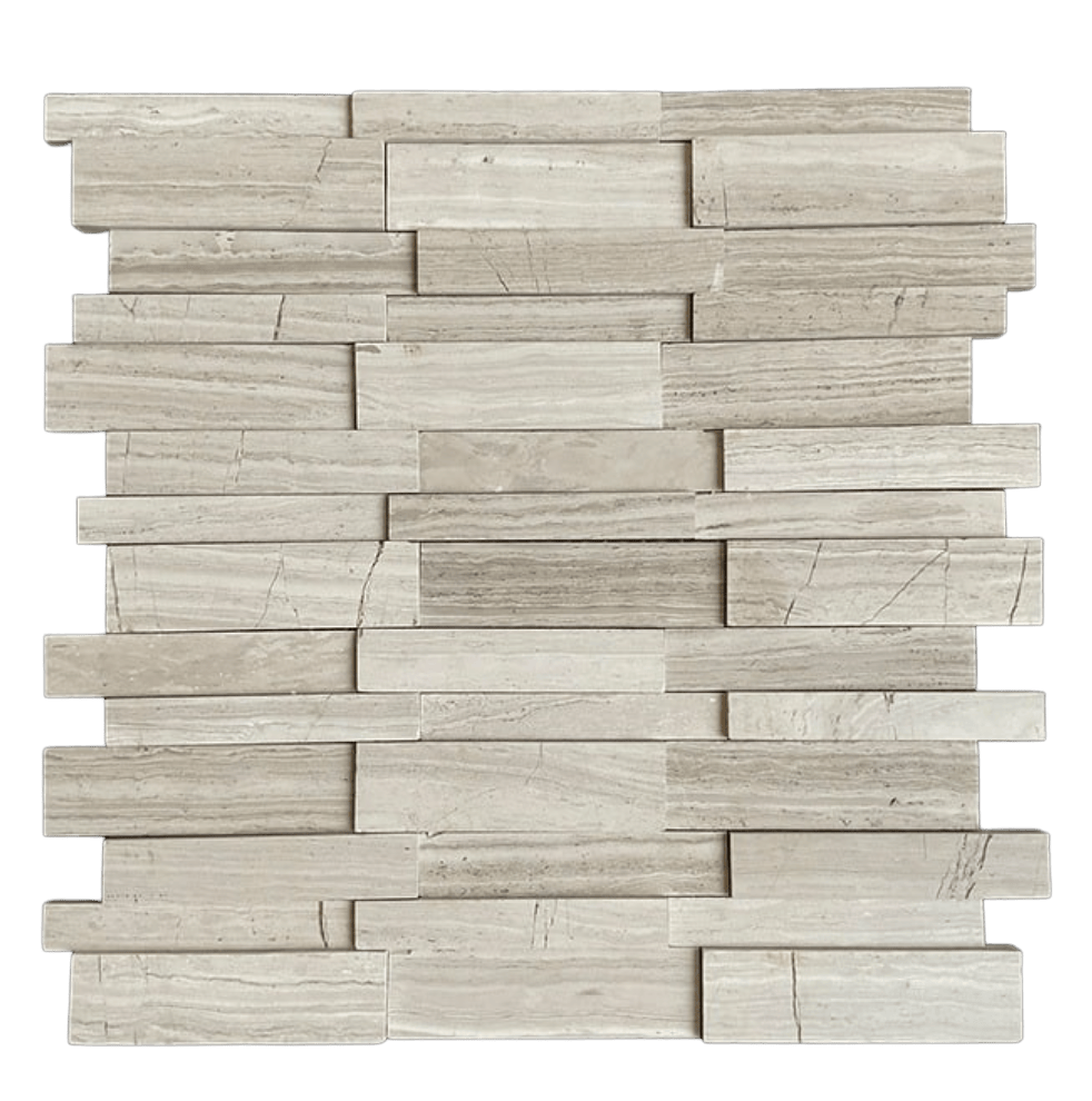 SPLIT FACE L. BEIGE Marble Mosaic Tile - Tiles and Deco