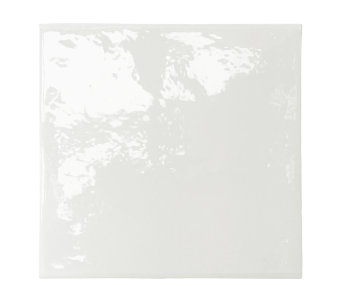 DRIP WHITE PLAIN 5X5 Glazed Porcelain Tile