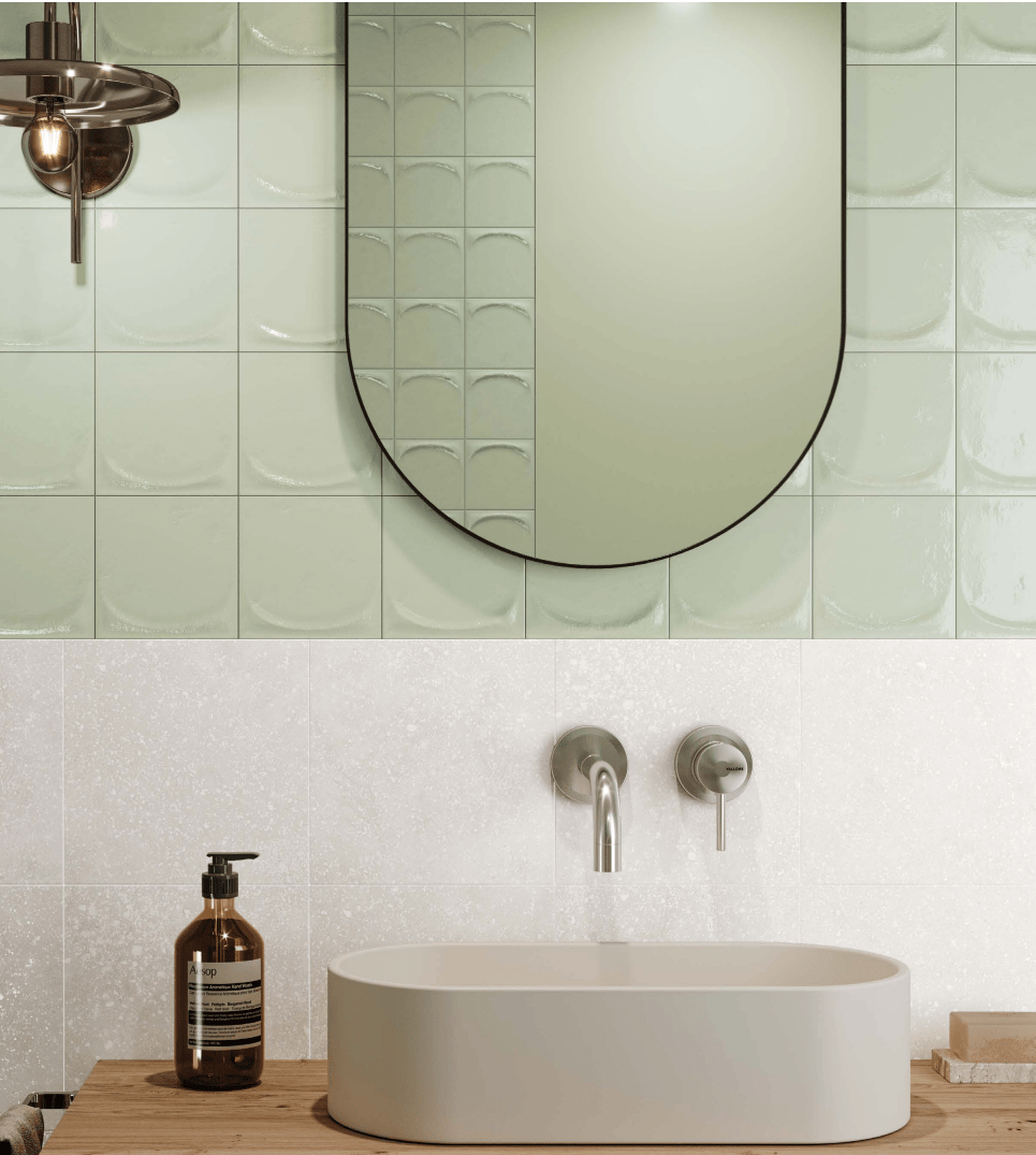 DRIP MINT 5X5 Glazed Porcelain Tile