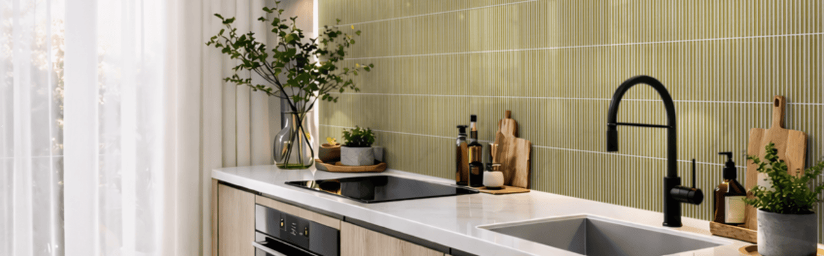LUX Bronze 12"x12" Fluted Recycled Glass Wall Mosaic