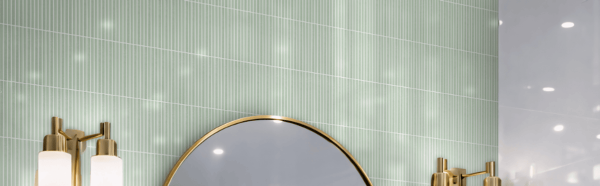 LUX Opal 12"x12" Fluted Recycled Glass Wall Mosaic