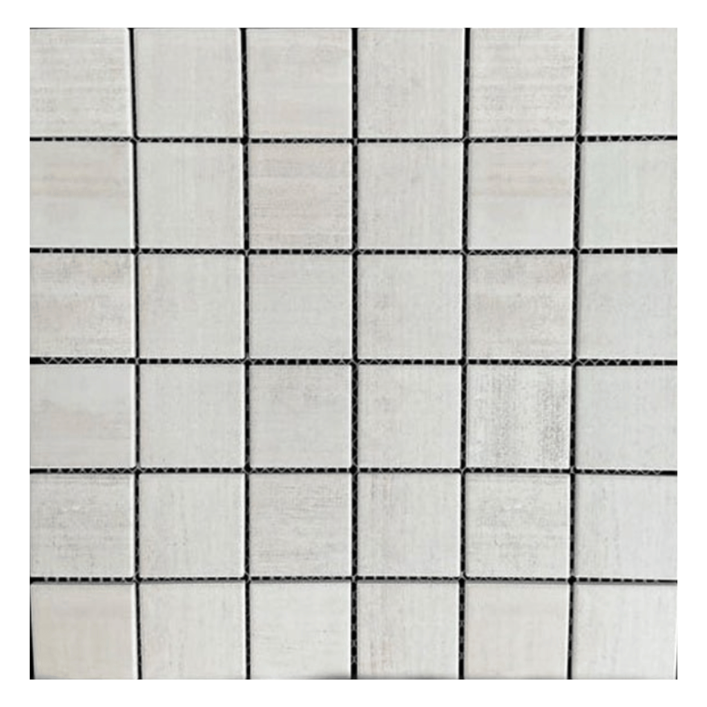 CONCRETE CREAM 2X2 Square Matte Porcelain Mosaic Tile - Tiles and Deco
