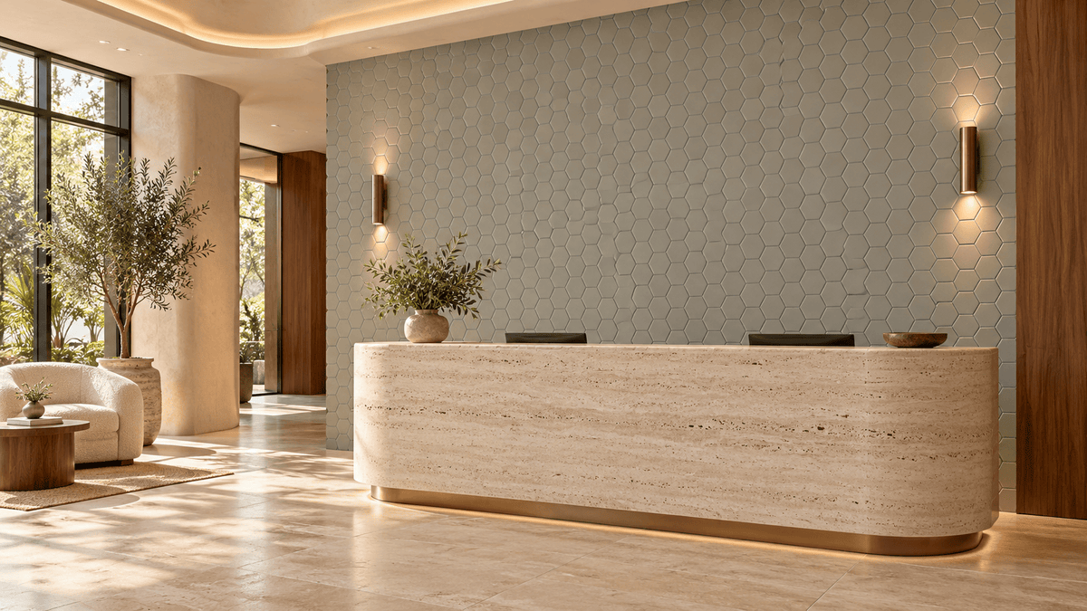 Tender Gray Matte Hexagon 3"x3" Porcelain Mosaic
