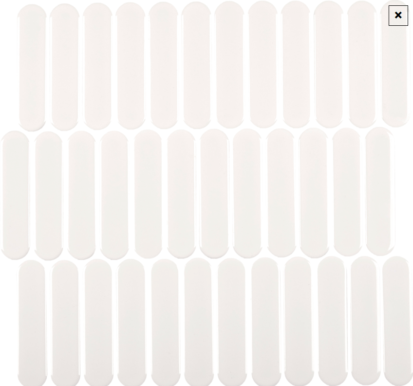 BG WHITE OVAL 12X12 MOSAIC - Tiles and Deco