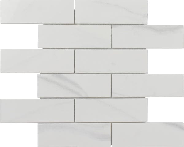 Calacata Brick 12"x12" Mosaic Tile