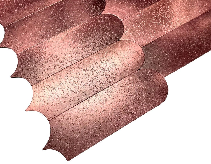 Feather Rose Gold Peel and Stick Aluminum DIY Mosaics - Tiles and Deco