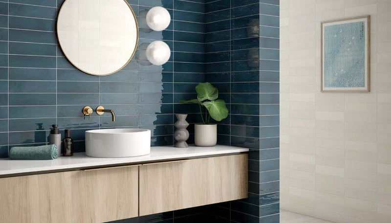 Blue Havre Ceramic Tile 3x12 - $6.90 per sqft - Tiles and Deco