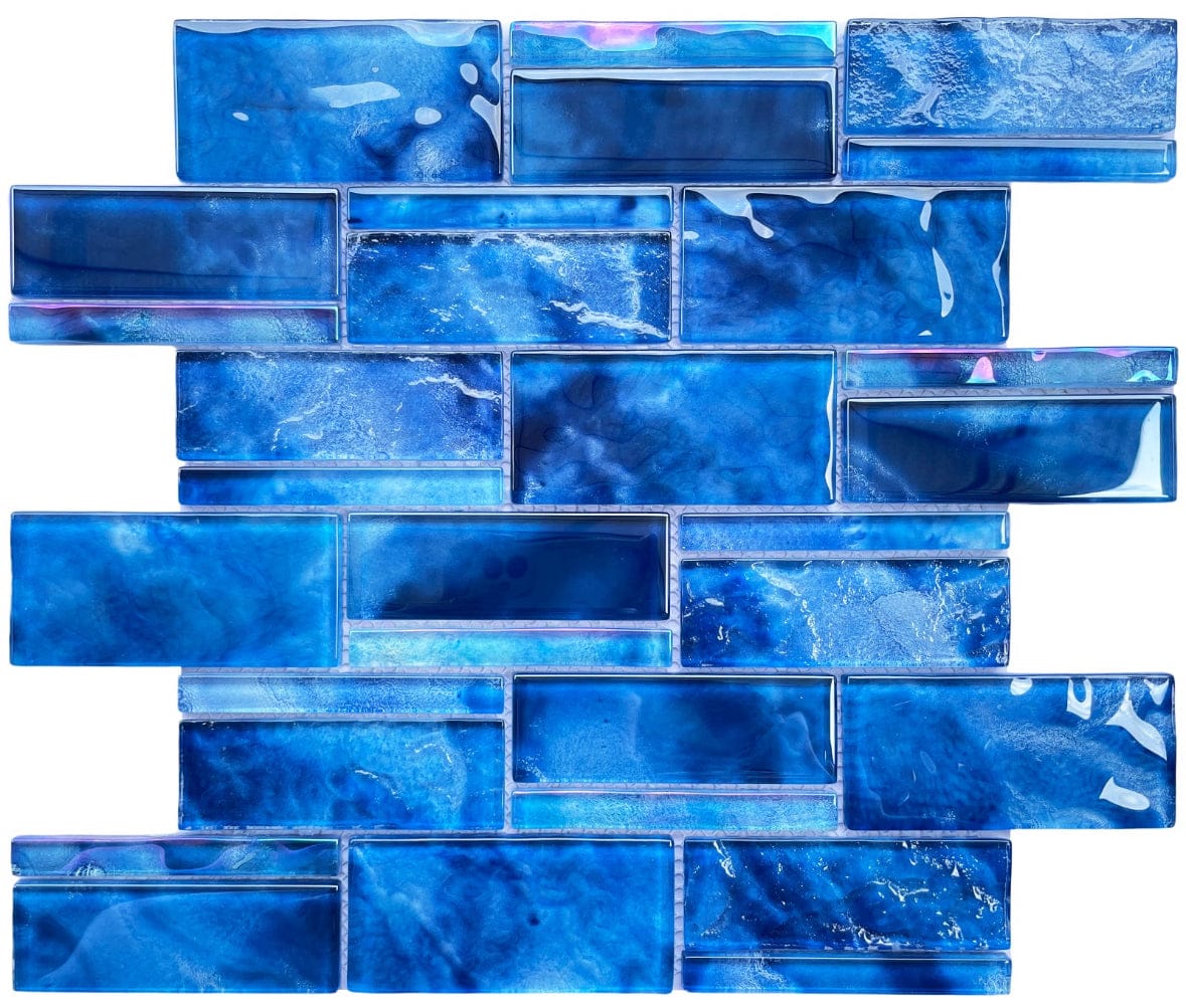 santorini turquoise pool tile waterline