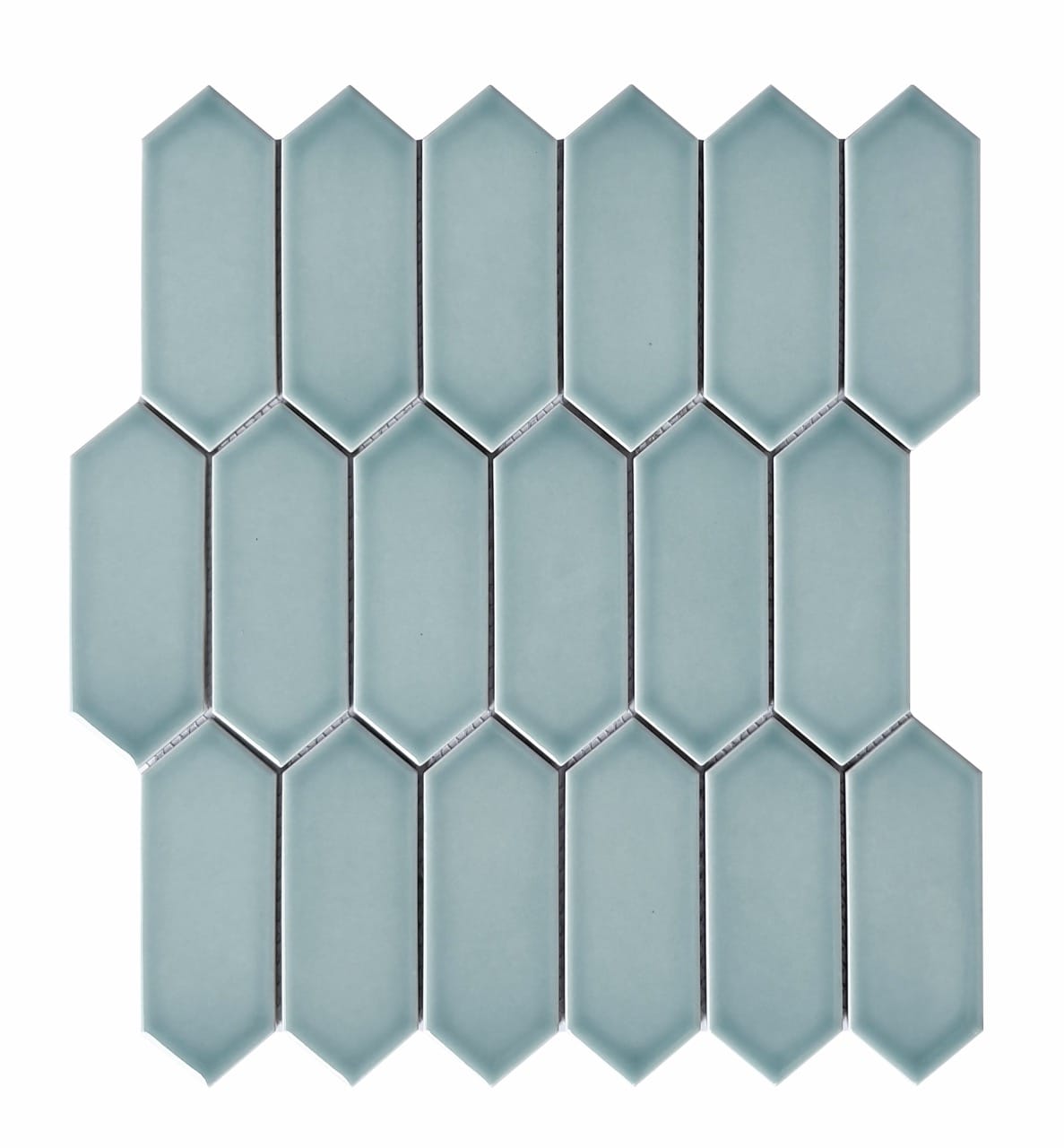 Sky Blue Picket Porcelain Mosaic