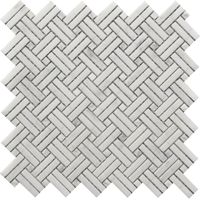 Mosaic Crossed Basket Weave 12x12 - Tiles and Deco