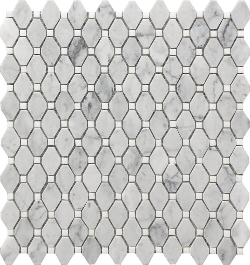 Mosaic Small Marble Rhombus 12x12 - Tiles and Deco