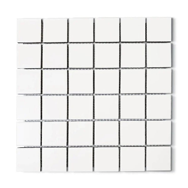 White Square Matte 2" x 2" - Tiles and Deco
