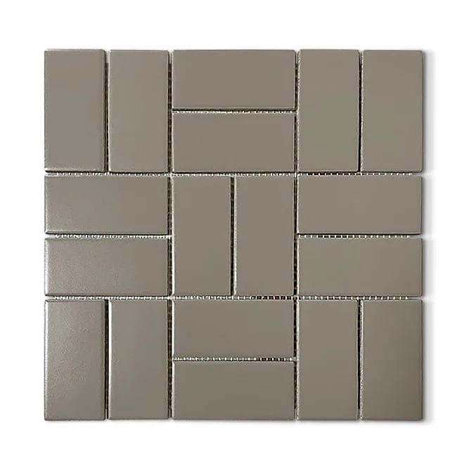 Dark Grey Crosshatch Matte 2"x4" - Tiles and Deco