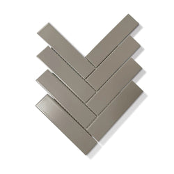 Dark Grey Herringbone Matte 2"x8" - Tiles and Deco