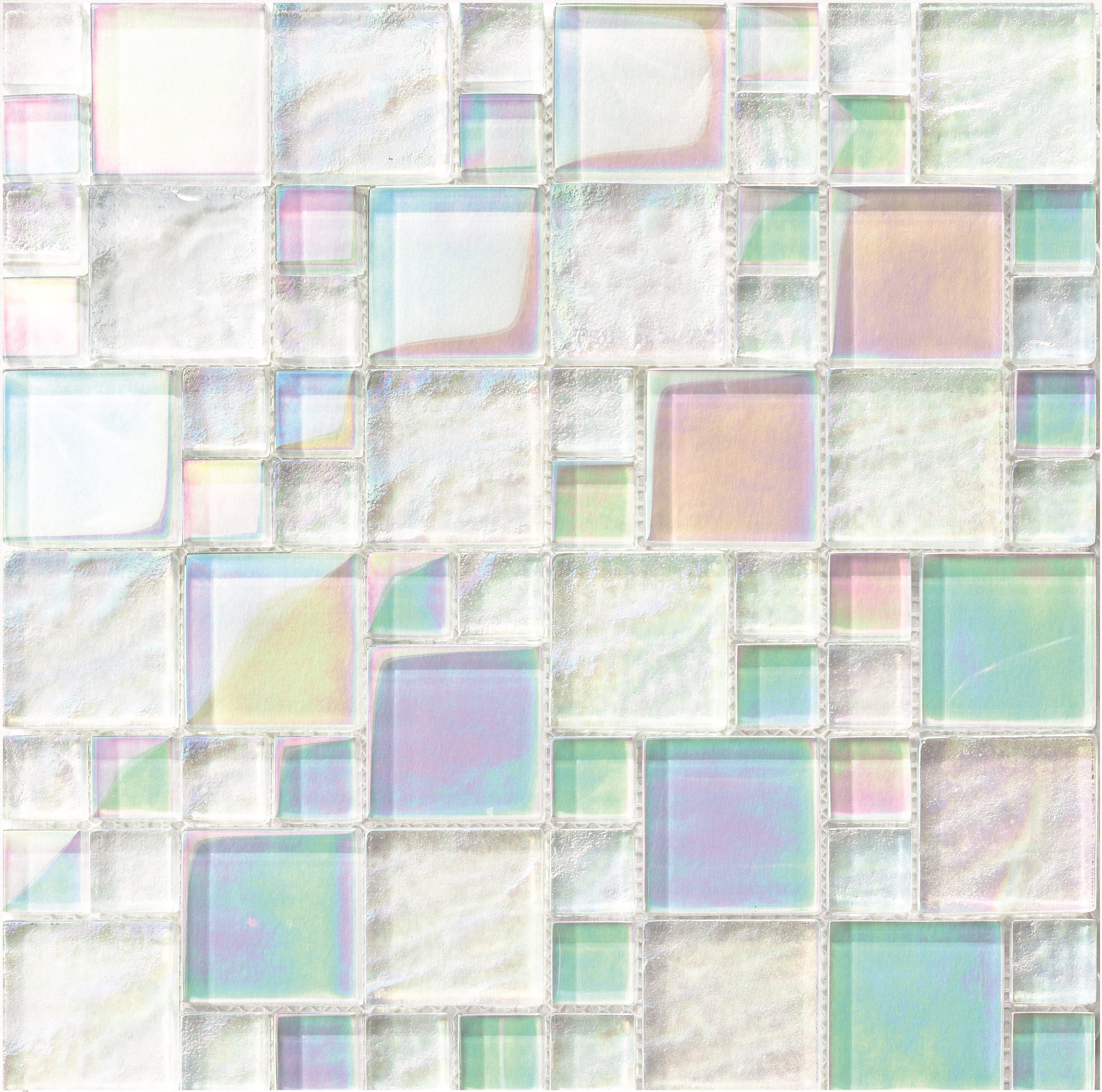 Bahamas Snow White Tile Mix is an Exquisite Tile made of glass suitable for swimming pools, shower walls, backsplash, Jacuzzi, and spa - Tiles and Deco